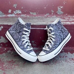 Converse High-Top Sneakers Chuck 70 Faux Snakeskin Snake Print Size 7 NWT